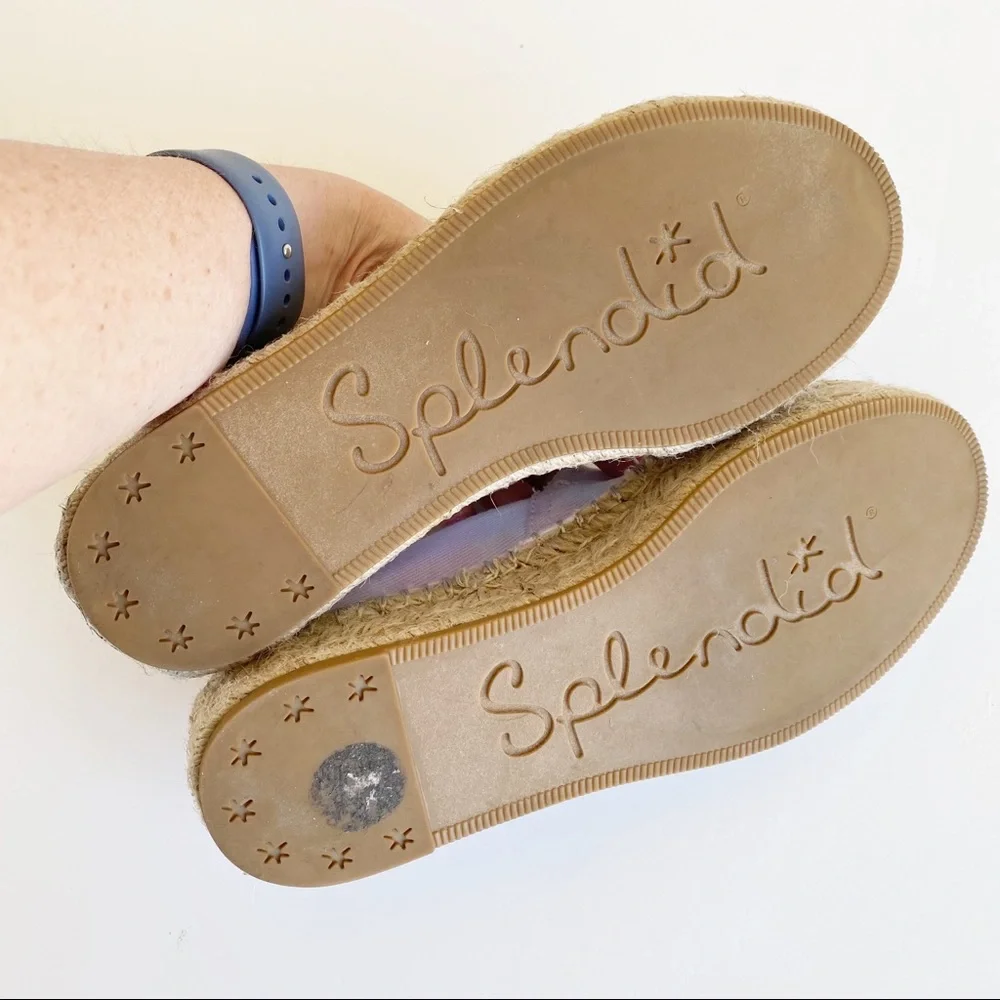 Splendid Laney Pastel Tie Dye Canvas Platform Espadrille Shoes Size 7